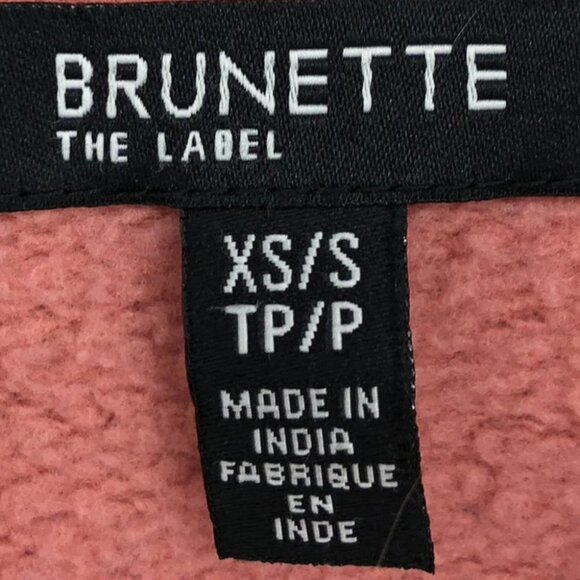 Brunette The Label  Pink Hey Babe Cropped Crewneck Sweatshirt XS/S - Picture 10 of 12